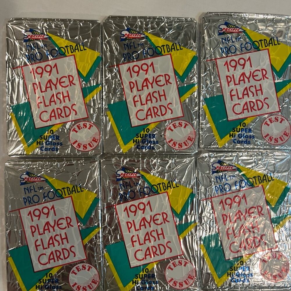 91 Pacific Player Flash Cards 6 Packs UNOPENED